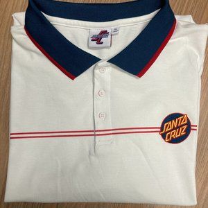 Santa Cruz Dot White Polo Shirt